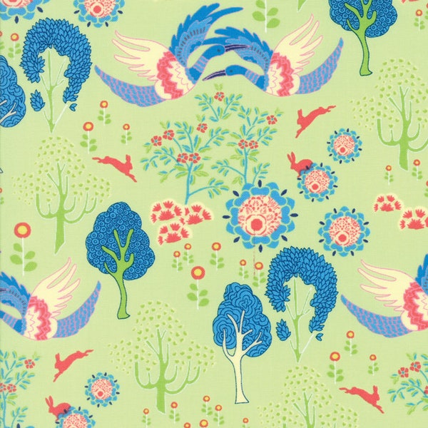 United Notions- Moda-Manderley Fabric by Franny & Jane  Pattern 47502 16-honeydew CT118936- 100% Quality Cotton Yardage