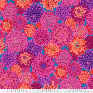 Kaffe Fassett-Dancing Dahlias-Red-PWPJ101.RED-CT1134709 100% Quality Cotton by the Yard or Yardage