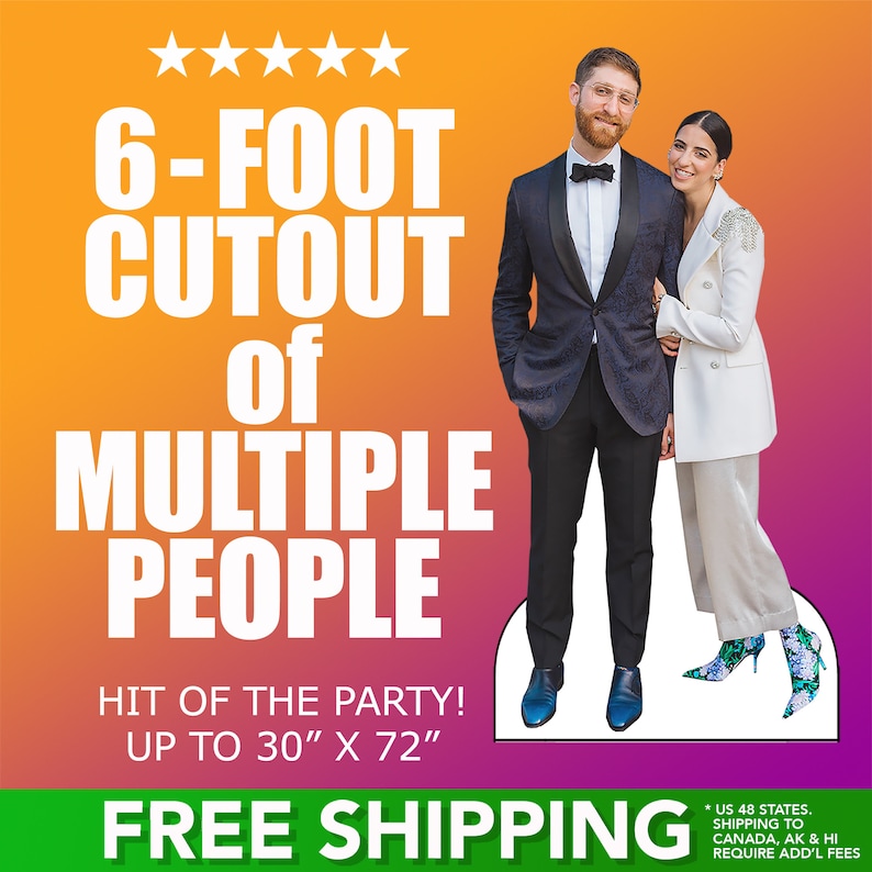 LIFESIZE CUTOUTS USA & Canada, New Spring Sale Prices 1 Rated since 2008. Free Shipping, Free Graphics, Photo Editing, Any size up to 72 image 4