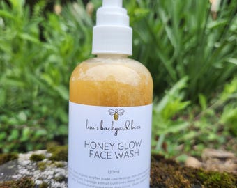 Honey Glow Face Wash, Handcrafted with Raw Honey, Non-GMO Glycerine and Organic Castile Soap, Gentle and Nourishing