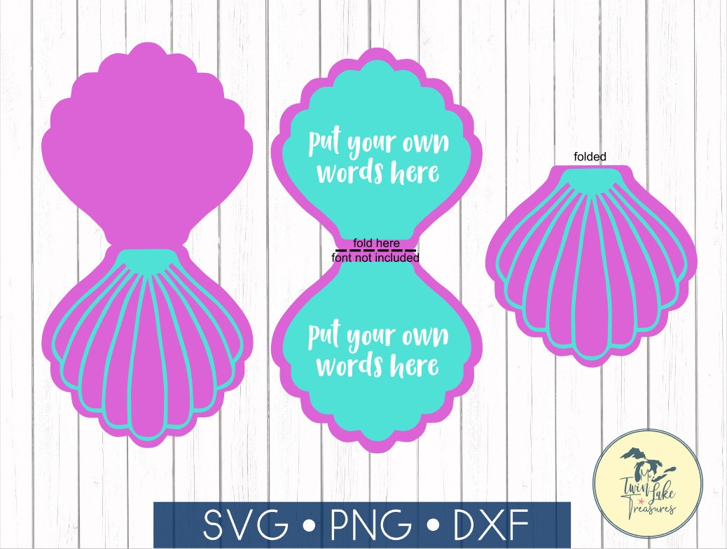 Diy Shell Card/Invitation SVG Instant & Digital Download For | Etsy