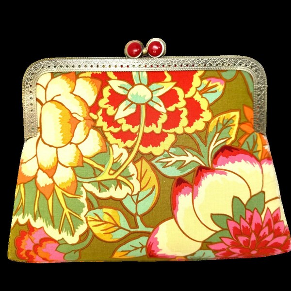 Everyday Clutch - Sunset Dahlia - Red