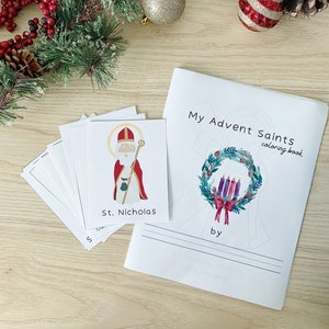 Advent Saints Kids / Printable Kids Advent Saints coloring / Catholic Kids Printable / Liturgical / Catholic gift / Baptism gift