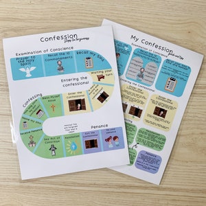 Confession Path Catholic Kids / Printable Confession Reconciliation / Catholic Printable / Liturgical / Sacrament Printable / Catholic gift