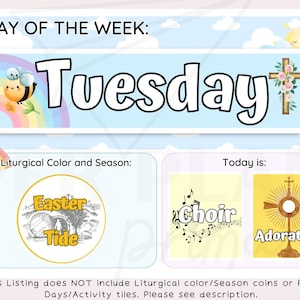 SPRING ADD ON Catholic Perpetual Calendar Printable | Days of the week Calendar | Catholic Daily Liturgical | Homeschool, Catechesis