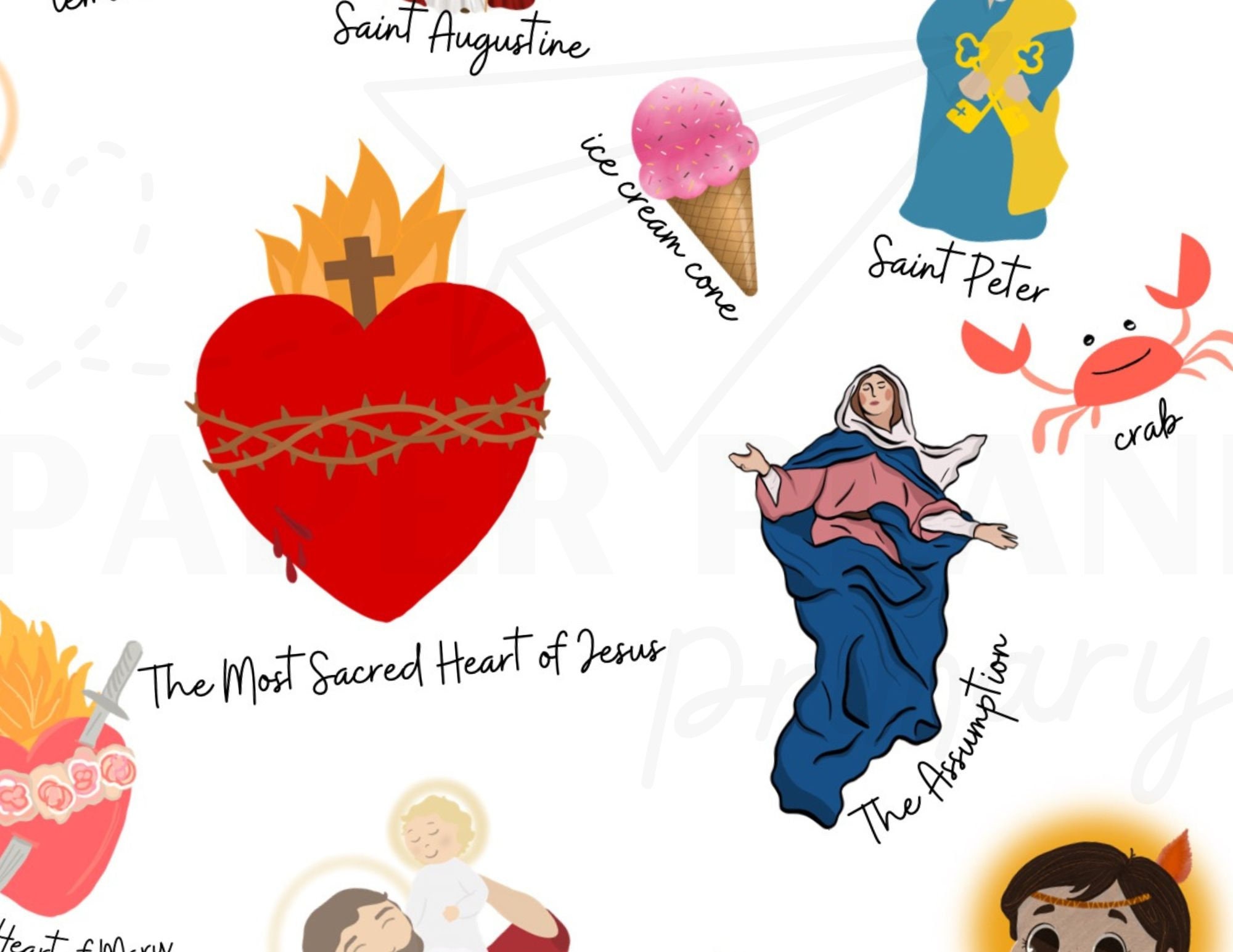 Catholic Printable Seasons Montessori Poster Set Catholic Saints Saint ...