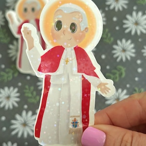 Saint Pope John Paul II Catholic Sticker | John Paul II Catholic Gift ...