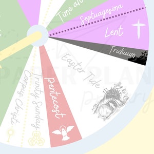 Liturgical Wheel Spinner Board Traditional | Printable Catholic | Liturgical Calendar | Catholic ...