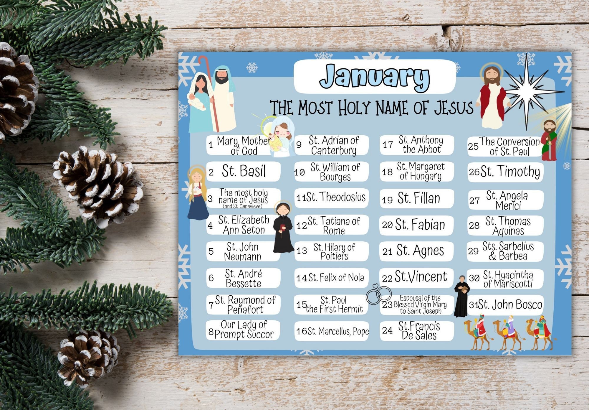 Saint Feast Days January 2025 Tyler West