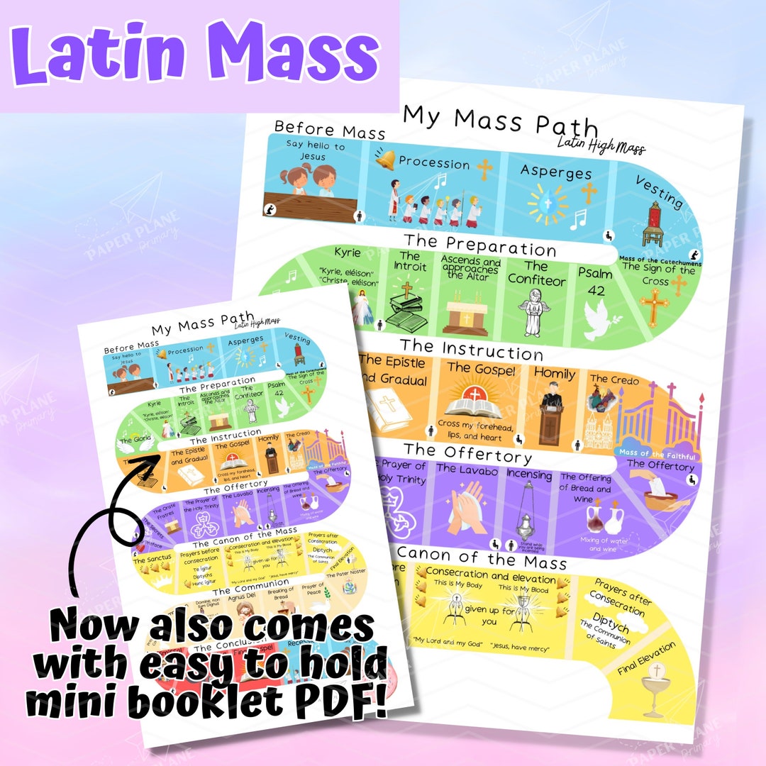 Latin Mass Kids / Printable Kids Missal / Catholic Kids Printable / Liturgical / Latin Missal ...