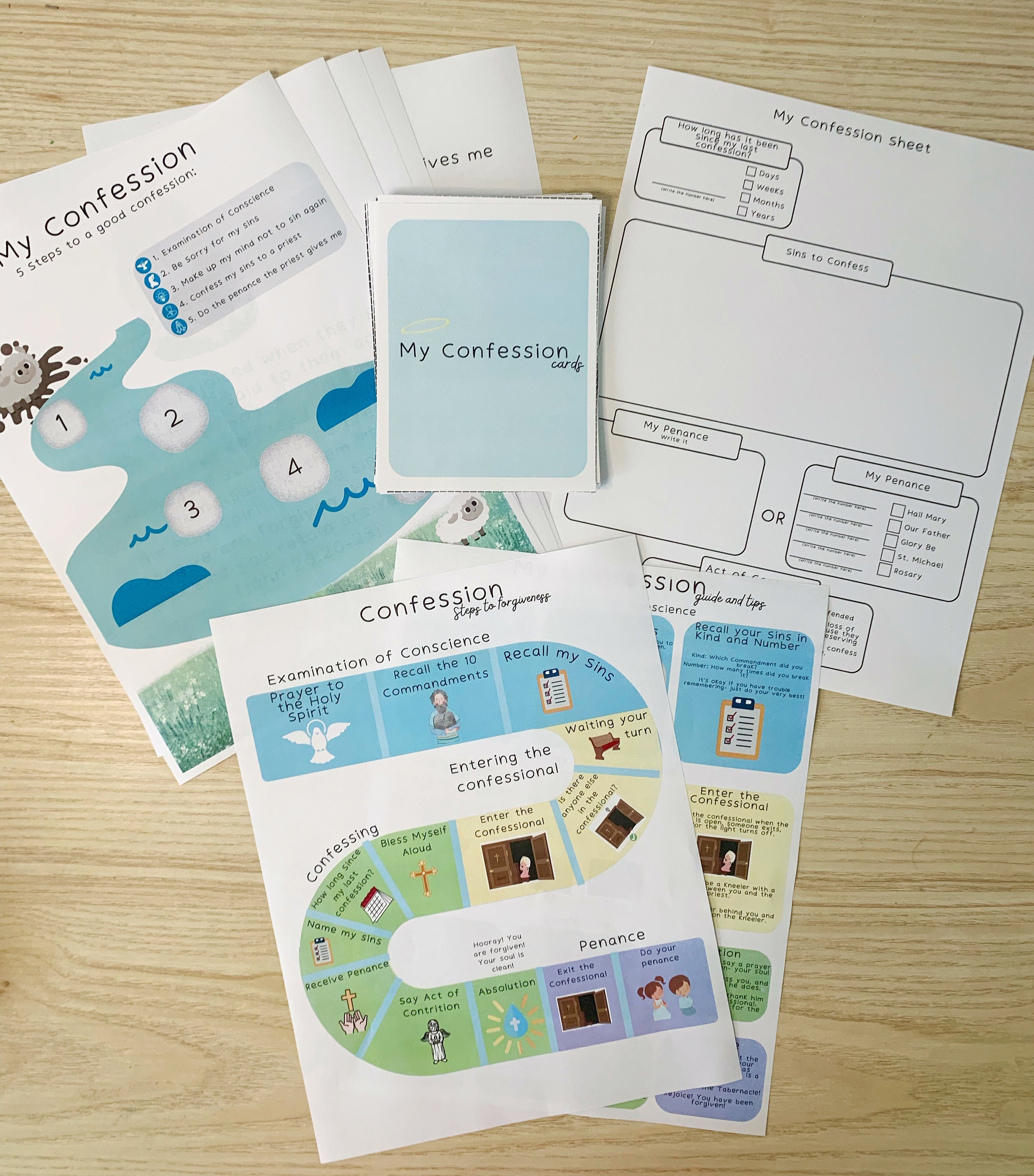 Confession Catholic Kids Bundle / Printable Kids Confession / Catholic ...