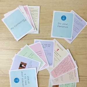 Cartes pour enfants catholiques confessions / Réconciliation imprimables pour enfants / Imprimable pour enfants catholiques / Liturgique / Imprimable pour sacrement / Cadeau catholique