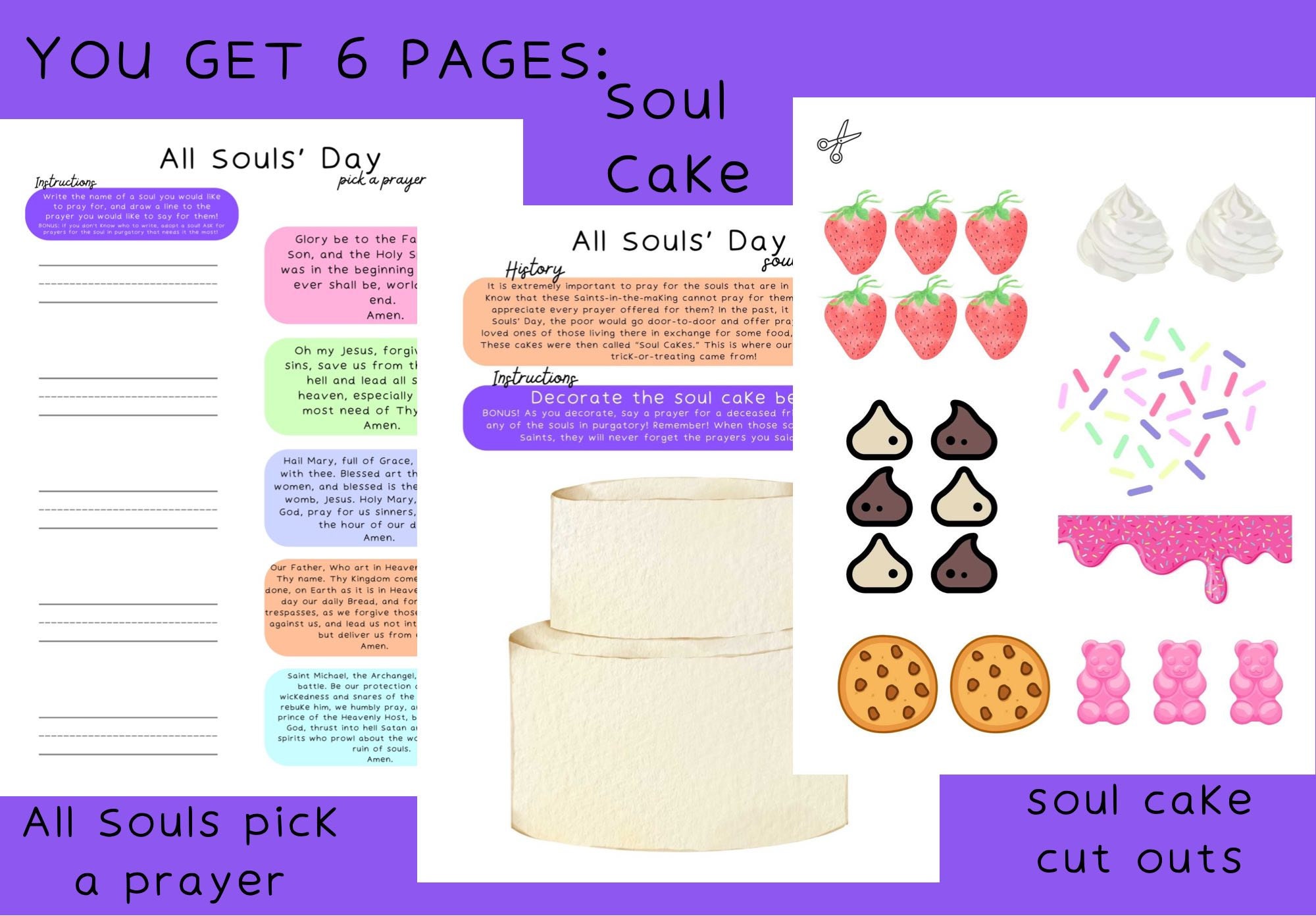 All Saints Day Catholic Kids Activity Printable Worksheet Digital ...