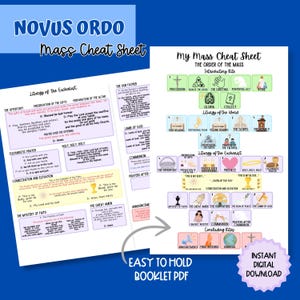 Aide-mémoire pour Mass ANGLAIS | Missel catholique imprimable | Imprimable pour enfants catholiques | Liturgique | Missel latin | Cadeau catholique | Cadeau de baptême