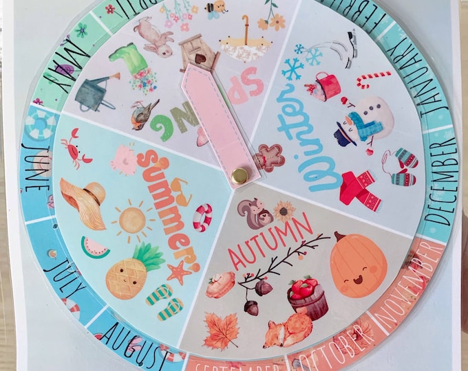 Seasons Wheel, Printable Circle Time Learning Tool, Spring Summer Fall ...