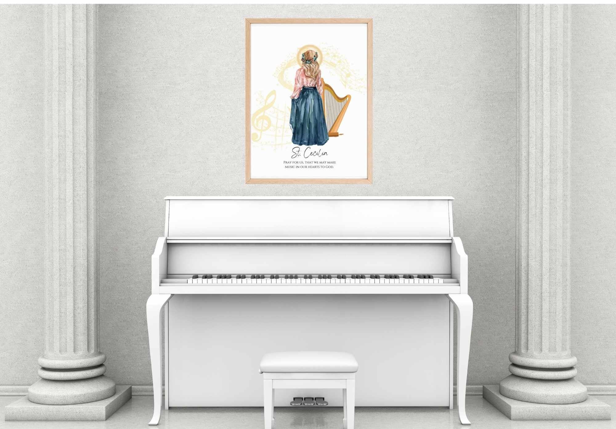 St. Cecilia Print / Saint Cecilia / Catholic Saint Catholic Art / Saint ...