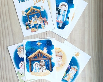 Nativity Christmas Advent Cards | Catholic Christmas | Advent Calendar | Catholic Christmas | Catholic gift | Christian Christmas