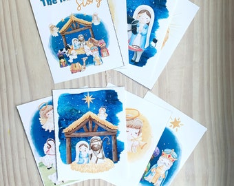 Cartes de l'Avent Noël Nativité | Noël catholique | Calendrier de l'Avent | Noël catholique | Cadeau catholique | Noël chrétien