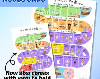 Mass Kids ENGLISH/  Printable Kids Missal Novus Ordo  / Catholic Kids Printable / Liturgical / Latin Missal / Catholic gift / Baptism gift /