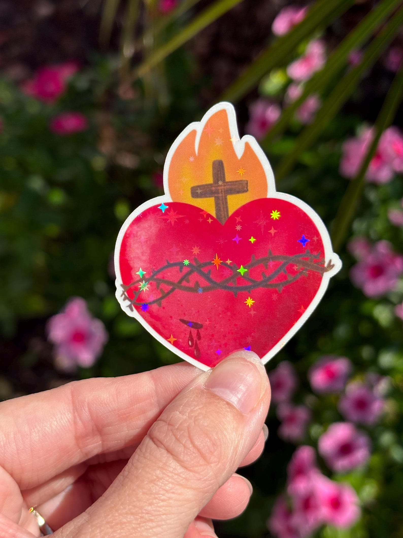 Sacred Heart Sticker 3 Pack Catholic Sticker Catholic Gift Etsy