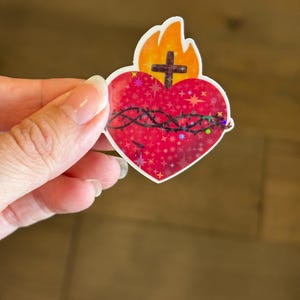 Sacred Heart Sticker 3 Pack | Catholic Sticker | Catholic Gift