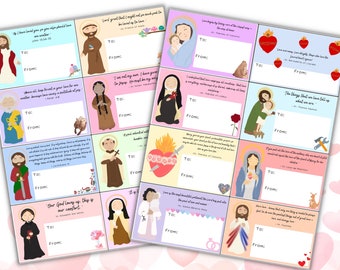 Utskrivbart katolskt alla hjärtans dag-arbetsblad för pyssel | Digitalt katolskt hemskolningsarbetsblad katekes söndagsskola förskola liturgiskt arbetsblad