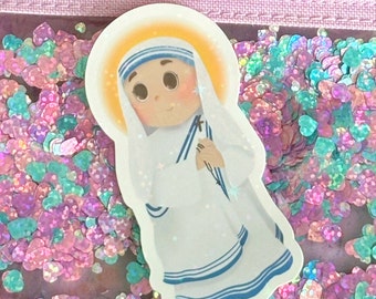 Saint Teresa of Calcutta Catholic Sticker | Mother Teresa Catholic gift | Baptism gift | Confirmation gift | Communion gift | Saint Sticker
