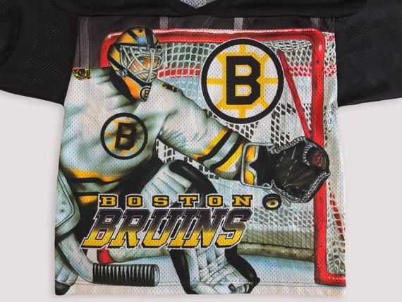 Vtg 90s CCM BOSTON BRUINS jersey Hockey Fanimatio… - image 5