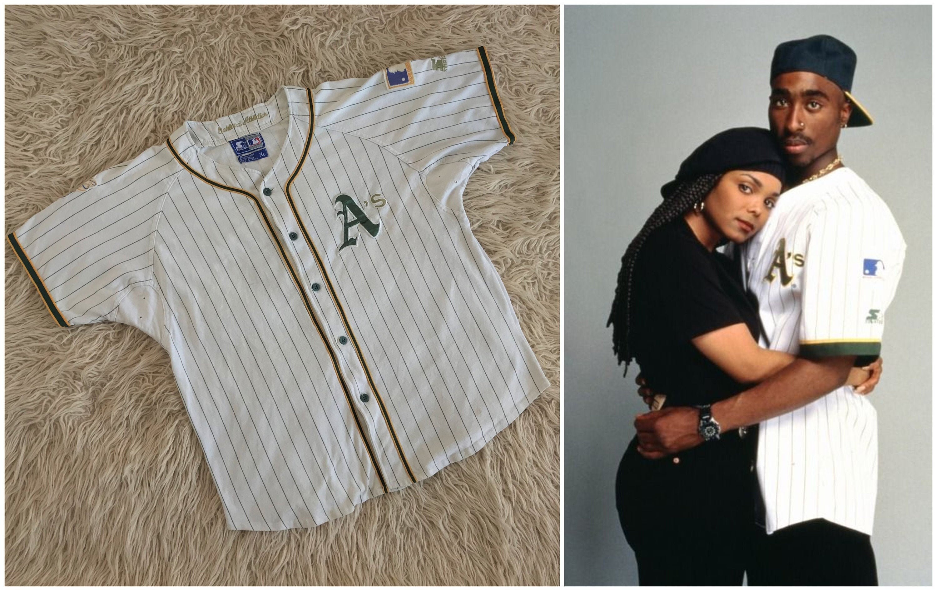 Rare 90s OAKLAND ATHLETICS Poetic Justice 2pac Baseball Jersey • 80s Hip  Hop Rap Vintage Retro Old School / Nike Adidas Starter / Size L-XL - Etsy