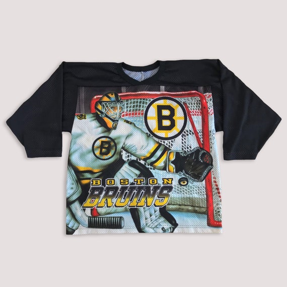 Vtg 90s CCM BOSTON BRUINS jersey Hockey Fanimatio… - image 2