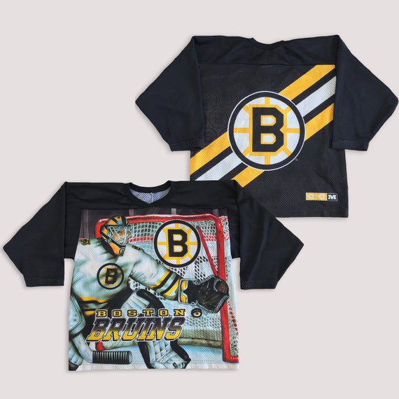 Vtg 90s CCM BOSTON BRUINS jersey Hockey Fanimatio… - image 1