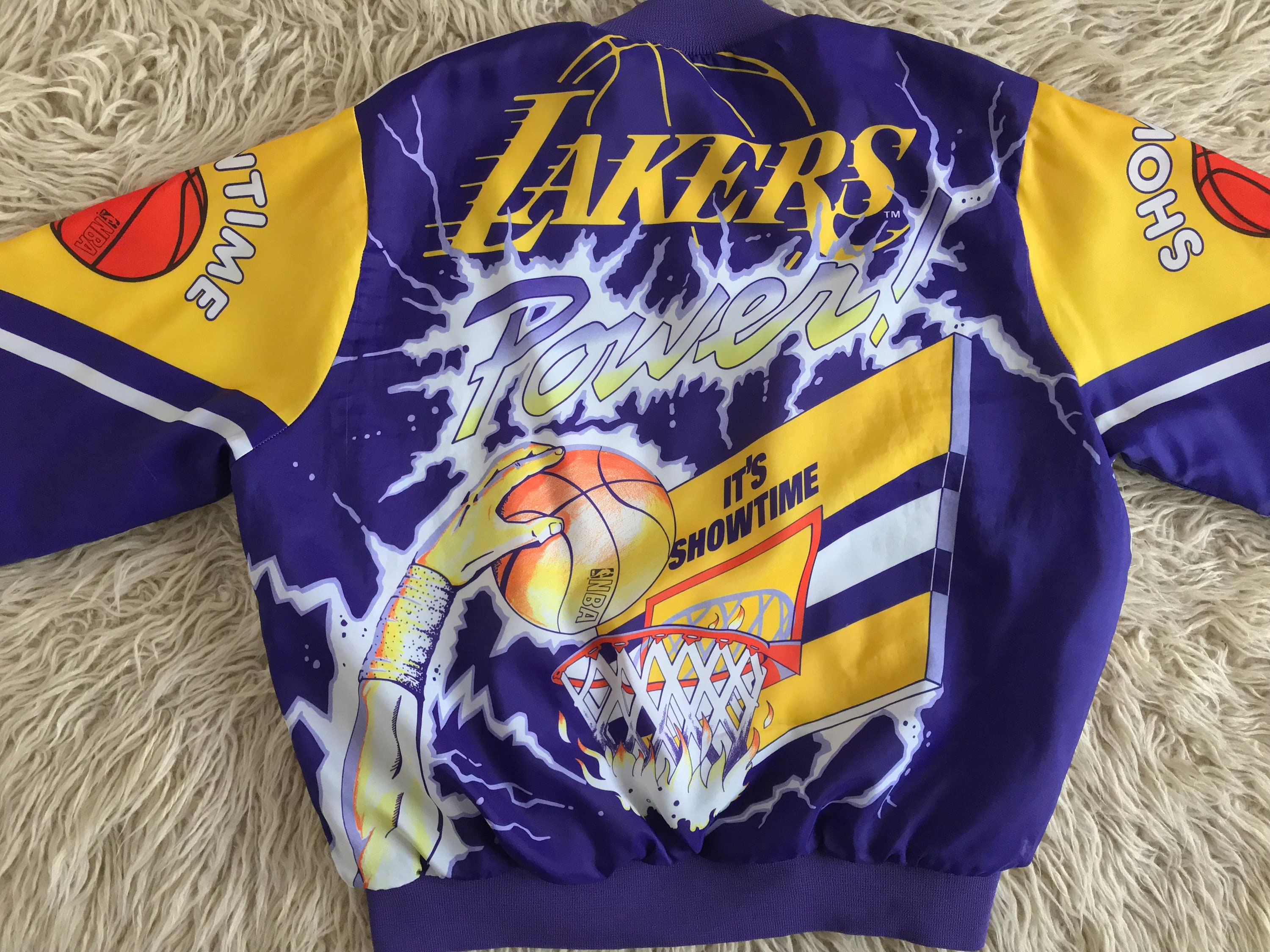 Rare 80s CHALK LINE LAKERS Showtime Fanimation Jacket Etsy