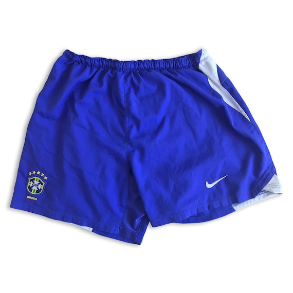 Vtg 90s NIKE BRASIL shorts Football Kit • Y2K 80s… - image 1