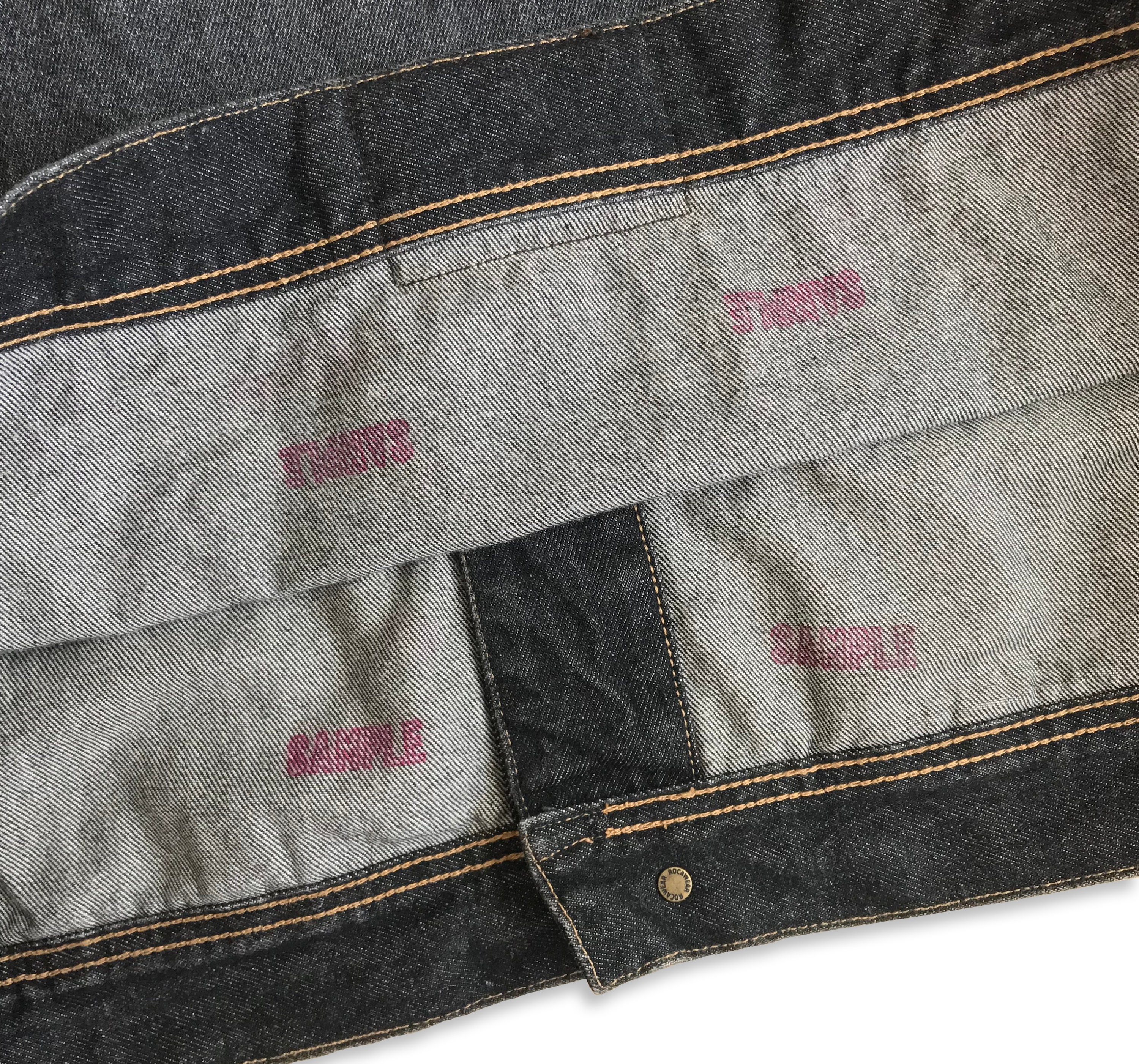 Vintage 90s ROCAWEAR Jacket Denim Jeans SAMPLE • 80s Retro Vintage 90s ROCAWEAR Jacket Denim Jeans SAMPLE • 80s Retro