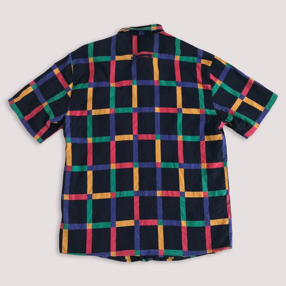 Vtg 90s Abstract button up shirt • 80s Hip Hop Ra… - image 2