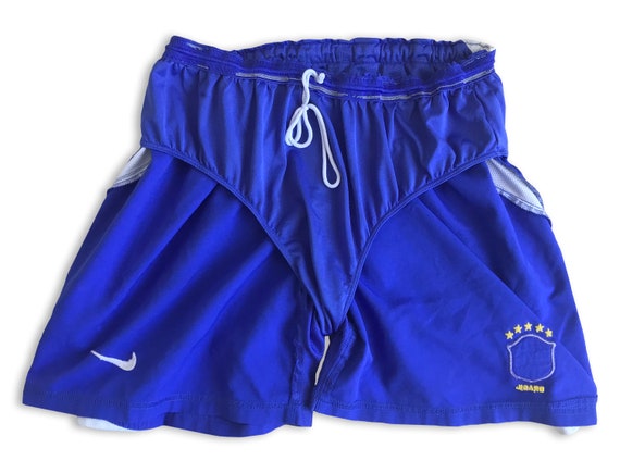 Vtg 90s NIKE BRASIL shorts Football Kit • Y2K 80s… - image 6