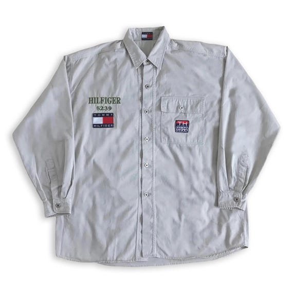 80S 90S TOMMY HILFIGER SAILING GEARトミー ヒルフィガーアノラック パーカー ジャケット フーディー ビンテージ M 紺白赤 914O 新作入荷，2025