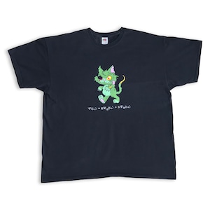 Vtg 90s ZOMBIE CAT t shirt • Y2K Vintage Retro Old school Hip Hop Rap Nike Starter Hilfiger Jordan Karl Kani Streetwear Oversize Boxy / XXL