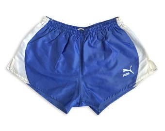 Vintage 70s 80s PUMA shorts • 90s Retro Old school Nike Karl Kani Jordan Starter Windbreaker Pants Running Sprinter Soccer Tennis Boxy / S