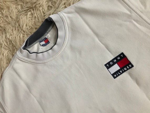 Vtg 90s Tommy Hilfiger Sweatshirt 80s Hip Hop Rap Vintage Retro Old School Nike Adidas Gucci Kappa Asap Wu Tang Jordan Starter Size Xl