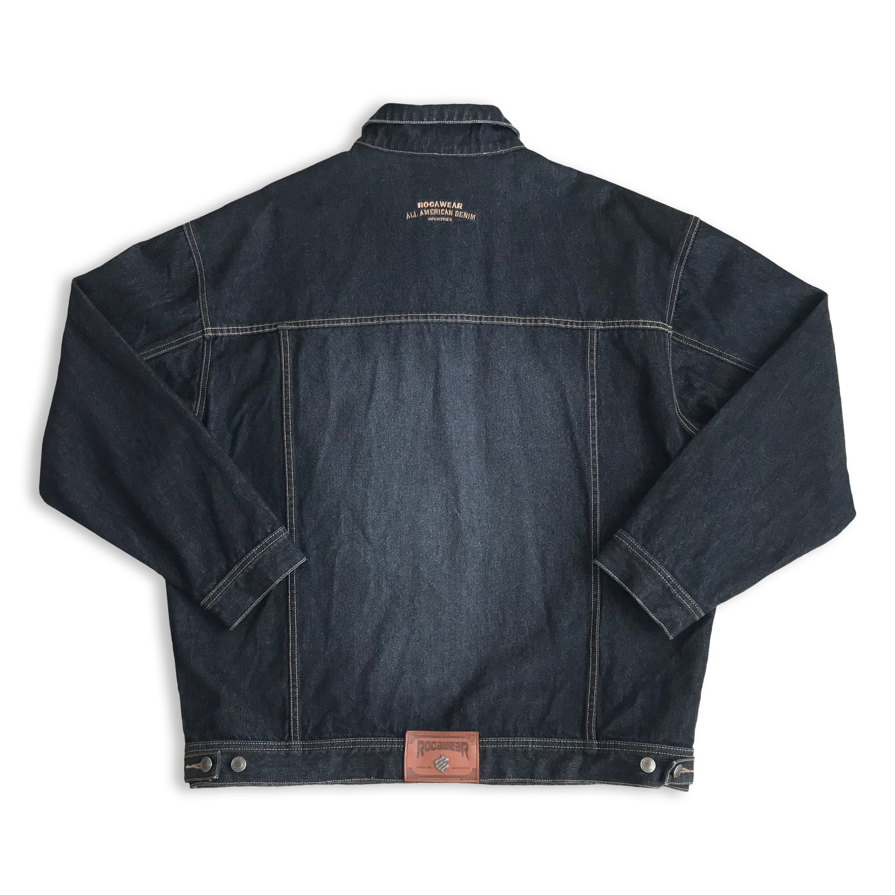 Vintage 90s ROCAWEAR Jacket Denim Jeans SAMPLE • 80s Retro Vintage 90s ROCAWEAR Jacket Denim Jeans SAMPLE • 80s Retro