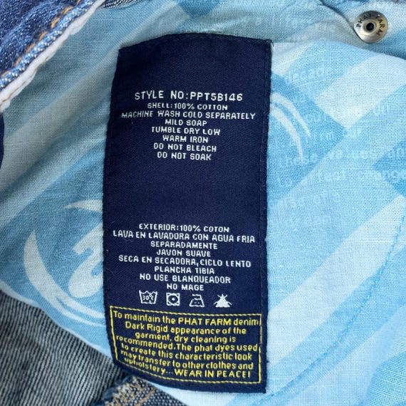 Vintage 90s PHAT FARM Jeans Denim Pants • 2000s Y2K Retro Old
