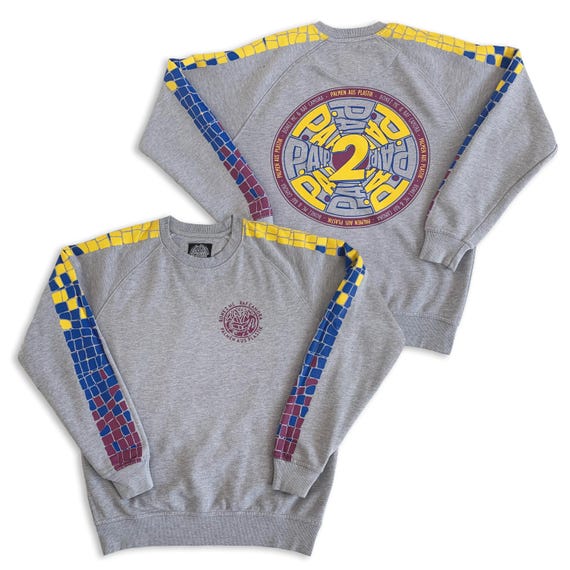 PALMEN AUS PLASTIK 2 Sweatshirt • Bonez Mc Raf Camora Hip hop Rap Germany Crocodile print Crewneck 187 Strassebande Nike Karl Kani Fubu / M