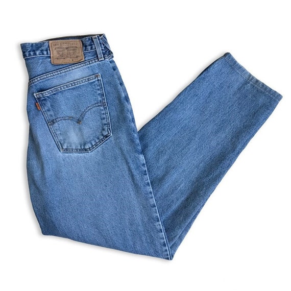 Vintage 90s LEVIS 626 Jeans Pants Distressed Orange tab • 80s