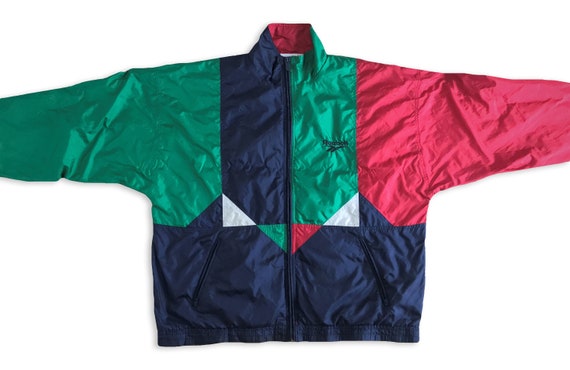 Vtg 90s REEBOK jacket windbreaker • 80s Hip Hop Rap Vintage Retro