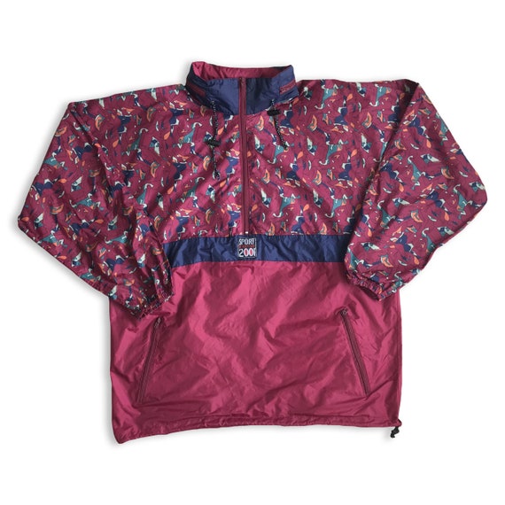 Vtg 90s Windbreaker jacket raincoat • 80s Hip Hop… - image 1
