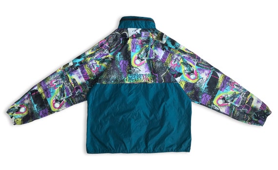Vtg 90s Multicolor Windbreaker Jacket • 80s Vinta… - image 6
