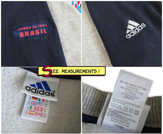RARE Vintage 80s 90s ADIDAS BRASIL 1950 Sweatshirt • Retro RARE Vintage 80s 90s ADIDAS BRASIL 1950 Sweatshirt • Retro
