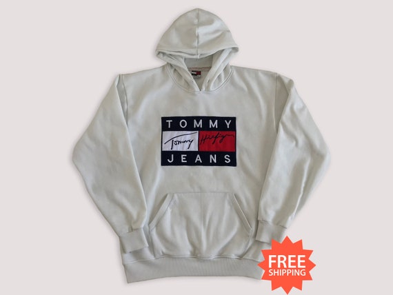 naaimachine Mellow Cyclopen Vtg 90s TOMMY HILFIGER Hoodie Sweatshirt 80s Hip Hop Rap - Etsy