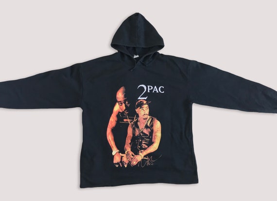 Vtg 90s 2PAC hoodie • 80s Hip Hop Rap Vintage Ret… - image 4